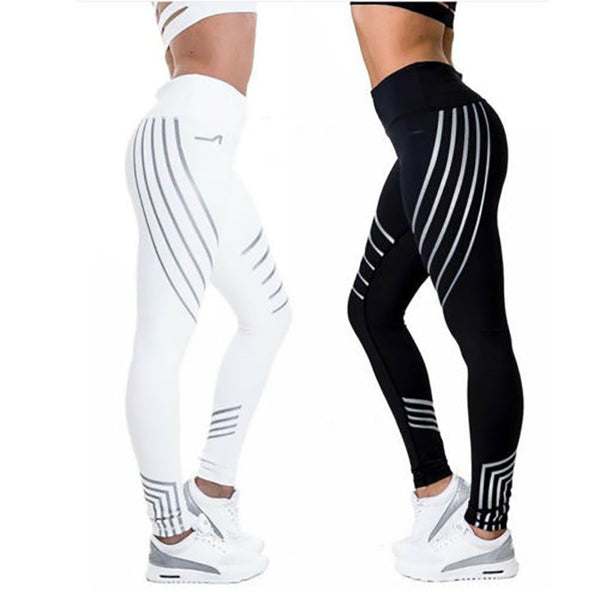 Women Night Glowing Workout Leggings