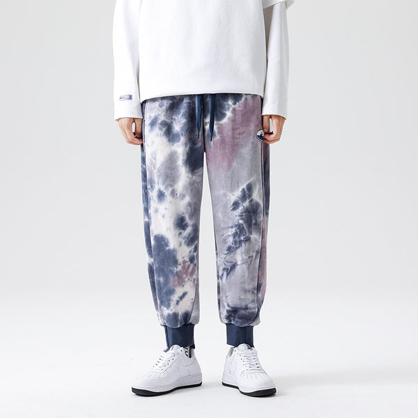 Loose Starry Sky Printed Couple Leisure Tappered Sweatpants