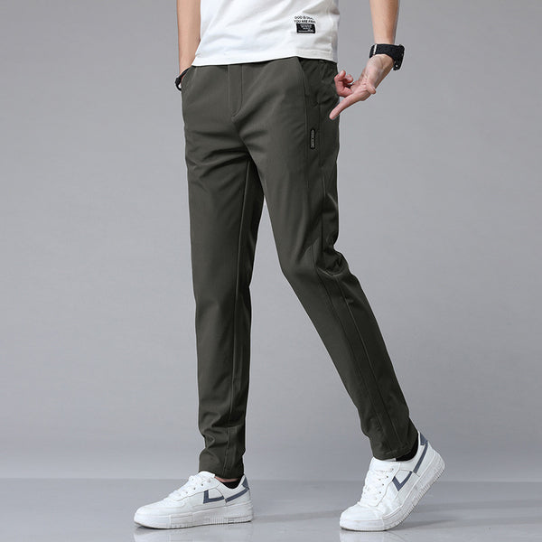 Casual Men's Straight Loose Elastic Slim Fit Breathable Trousers