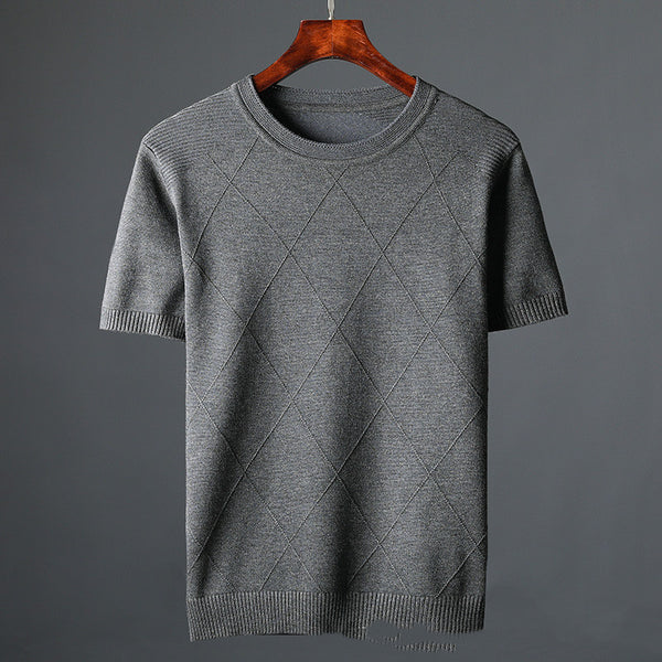 Men's Sweater Short Sleeve Fashion Spring And Summer Knitted