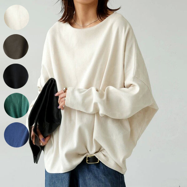 Autumn Women's Long-sleeved T-shirt Solid Color Loose Top